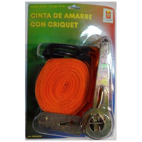 CINTA AMARRE 2X6M C/CRIQUET