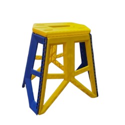 BANCO PLEGABLE ALTO AZUL/AMARILLO