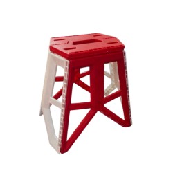 BANCO PLEGABLE ALTO ROJO/BLANCO