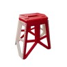 BANCO PLEGABLE ALTO ROJO/BLANCO